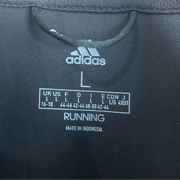 Adidas Running Black Full-Zip Running Windbreaker Jacket Zip Pocket; Women’s LG - Picture 2 of 14